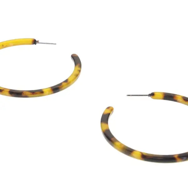 Tortoise Shell Hoop Earrings