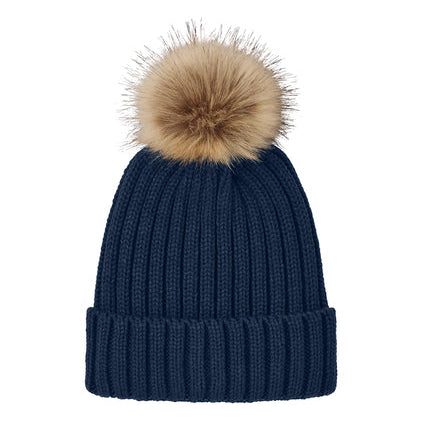 Deep Sea Blue Pom Beanie