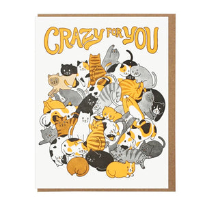 Crazy For You Cats Card
