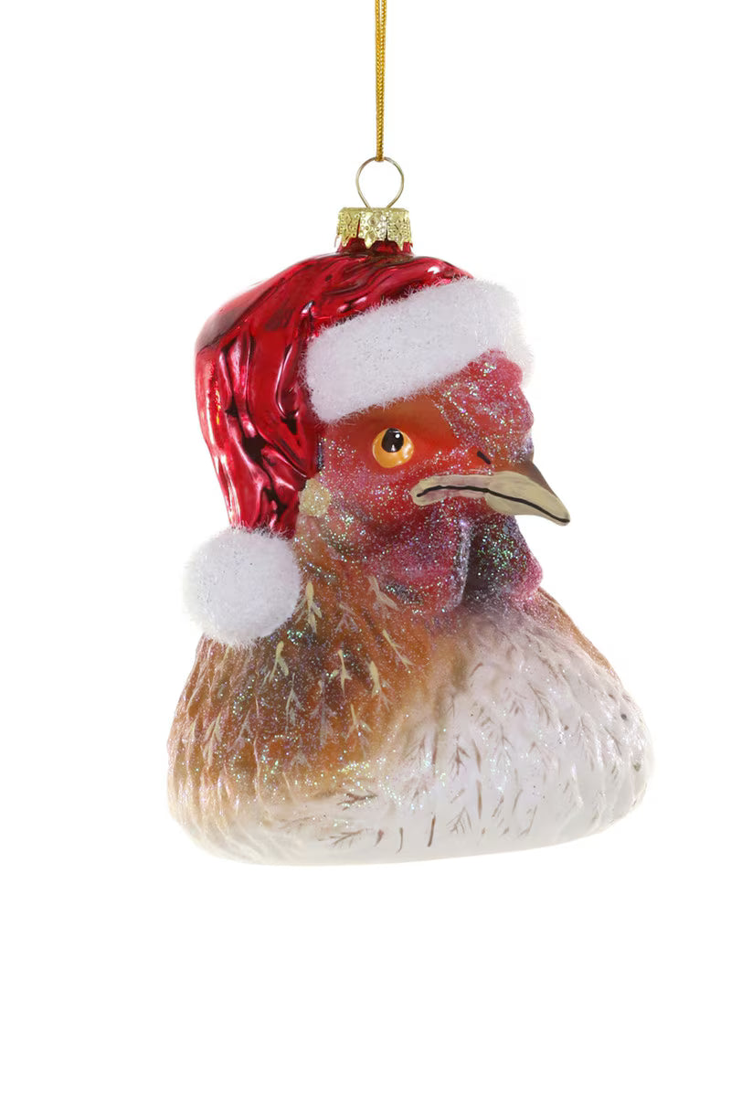 Chicken Claus Ornament