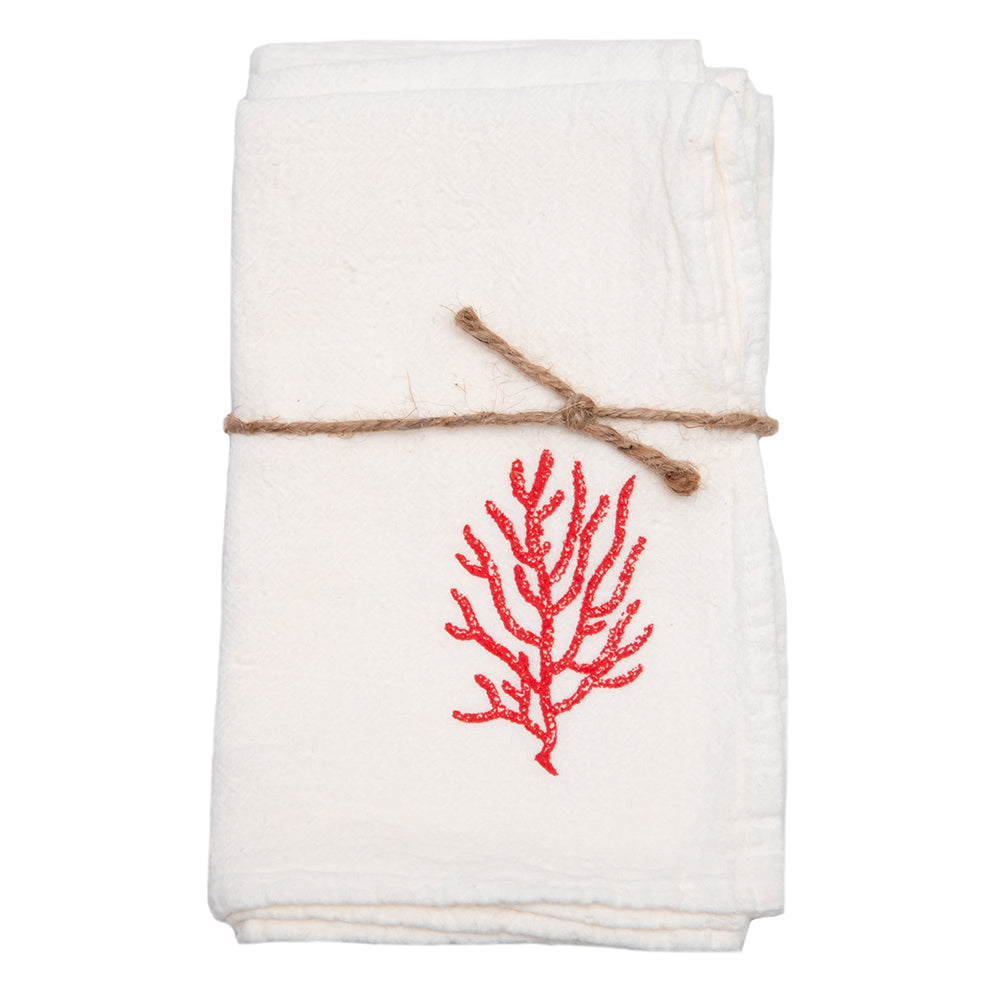 Coral Cloth Napkin - set of 4