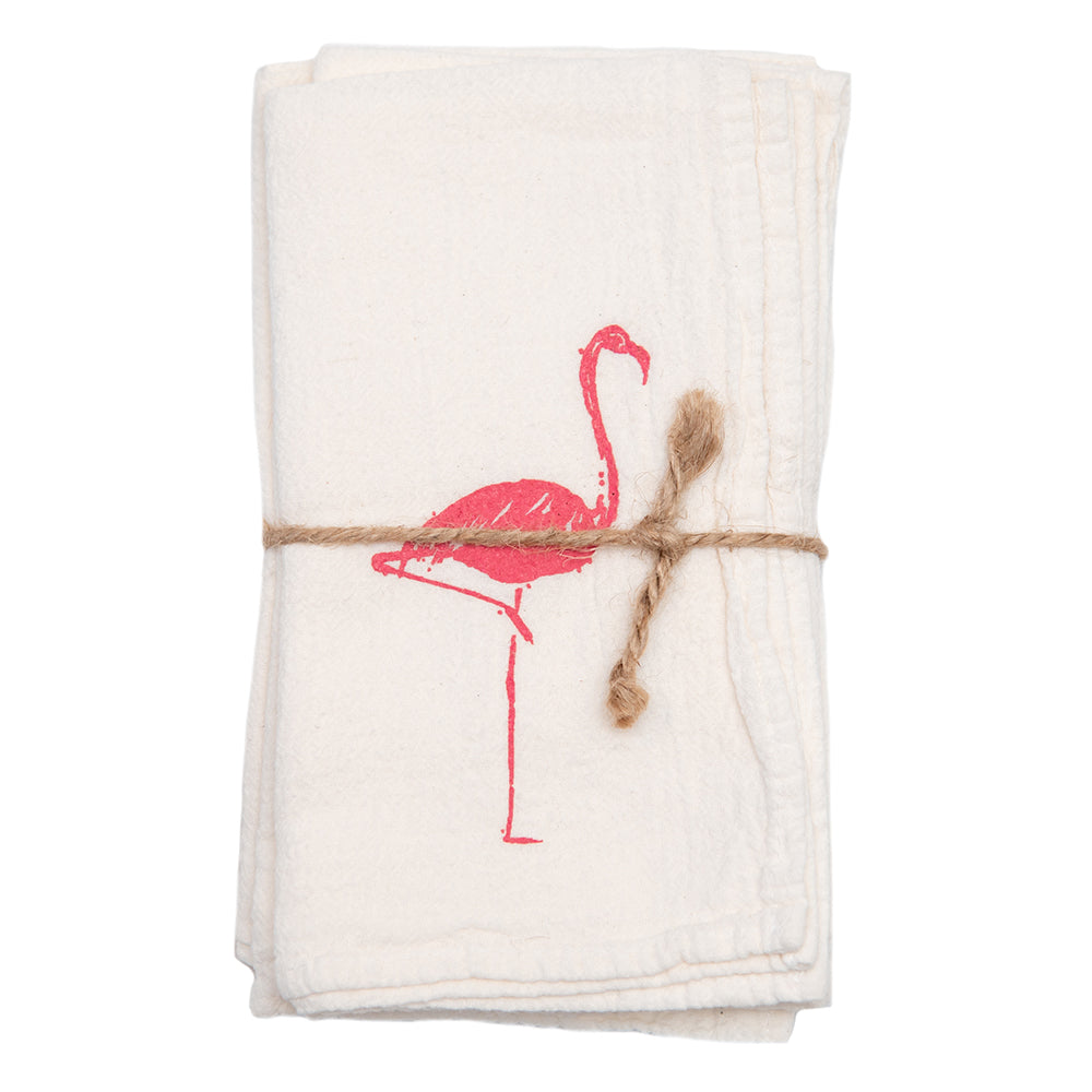 Flamingo Cloth Napkins - set of 4
