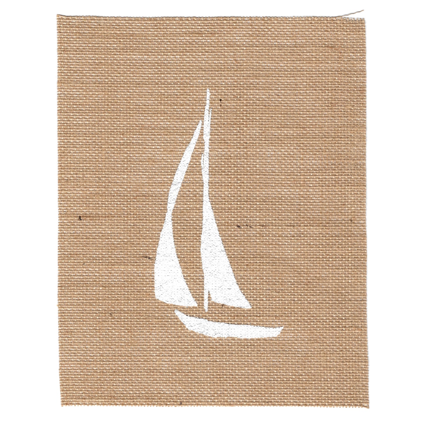 Sailboat 8x10 Burlap Art Print