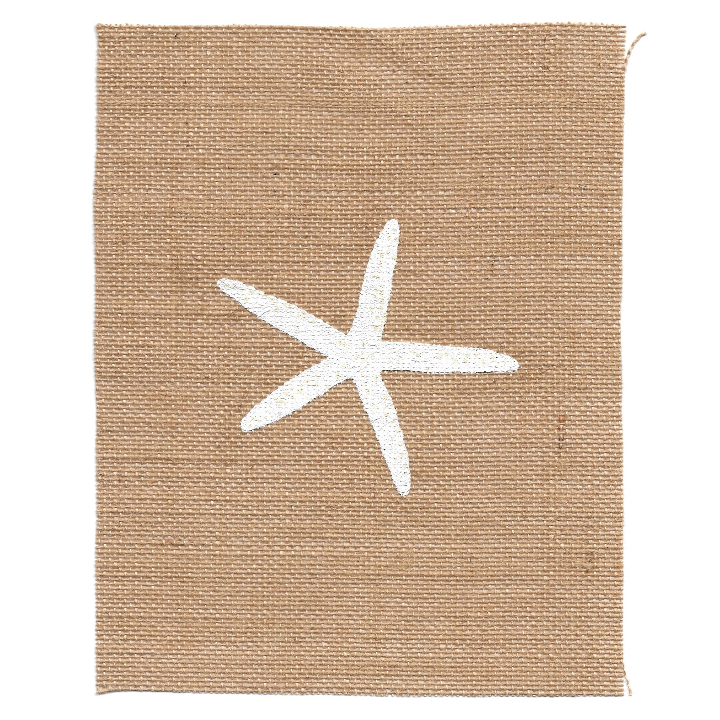 Sea Star 8x10 Burlap Art Print