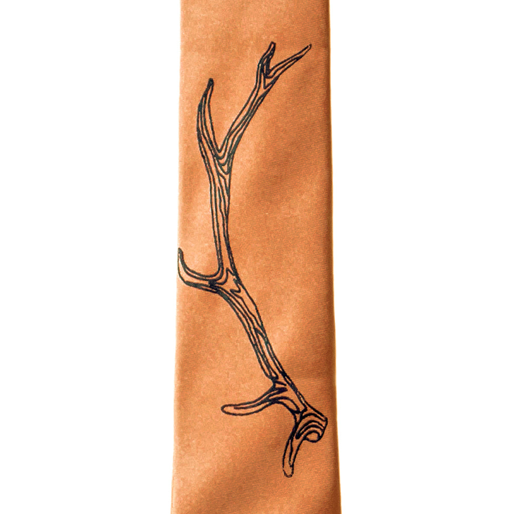 Antler Skinny Tie - Bronze