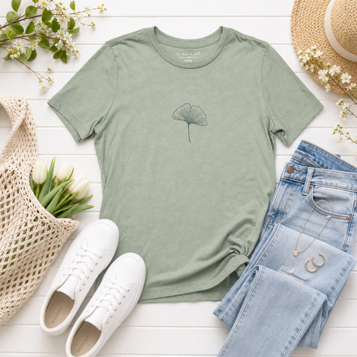 Ginkgo Leaf Ladies Tee