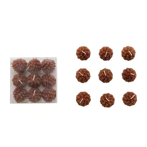 Pinecone Tealights - set of 9