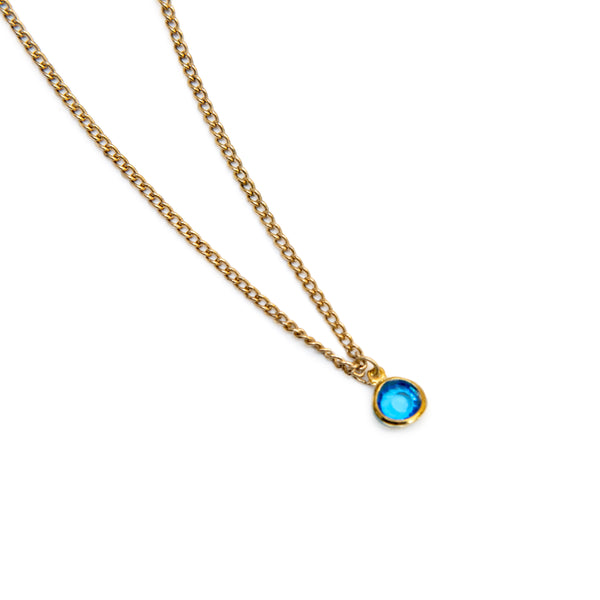 Mini Droplet Necklace - Sea Blue