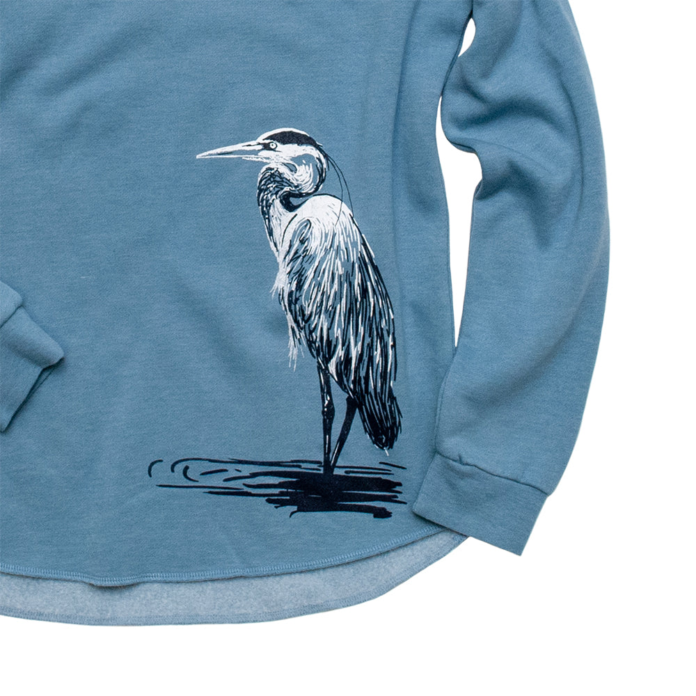 Great Blue Heron Beach Hoodie