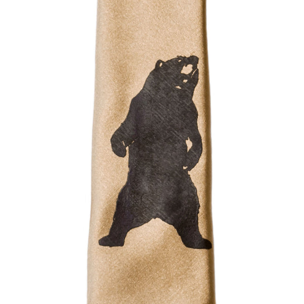 Grizzly Bear Skinny Tie - Bronze