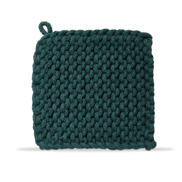Crochet Trivet Potholder Dark Green