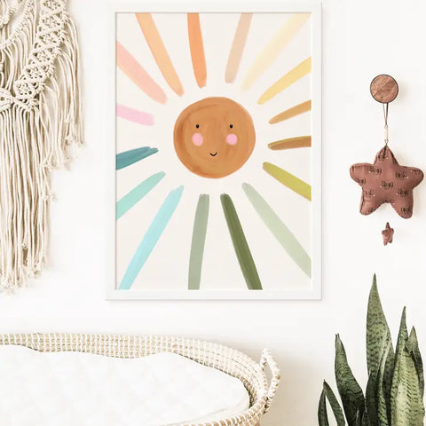 Colorful Sun Art Print