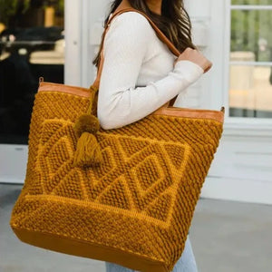 Tufted Tote in Mustard