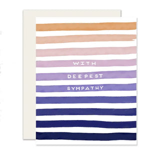 Sympathy Stripes Greetings Card