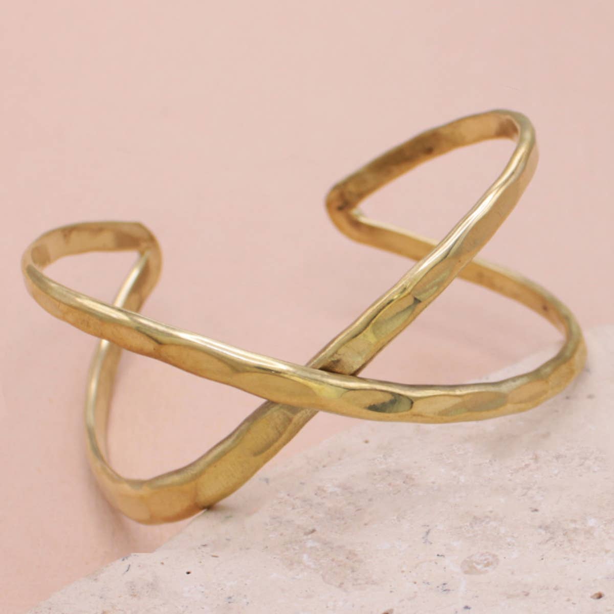 Hammered Criss Cross Cuff