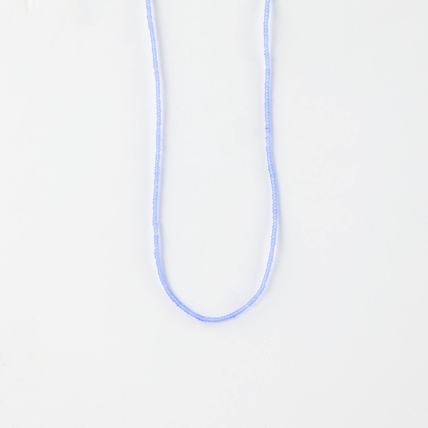 Ka'anapali Frosted Glass Beaded Necklace in Blue