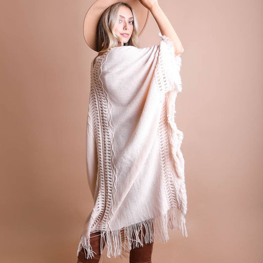 Cream Bohemian Ruana