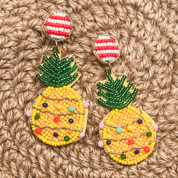 Christmas Vacation Pineapple Earrings