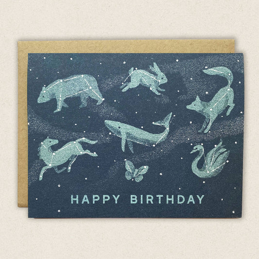 Happy Birthday Constellation Greeting Card