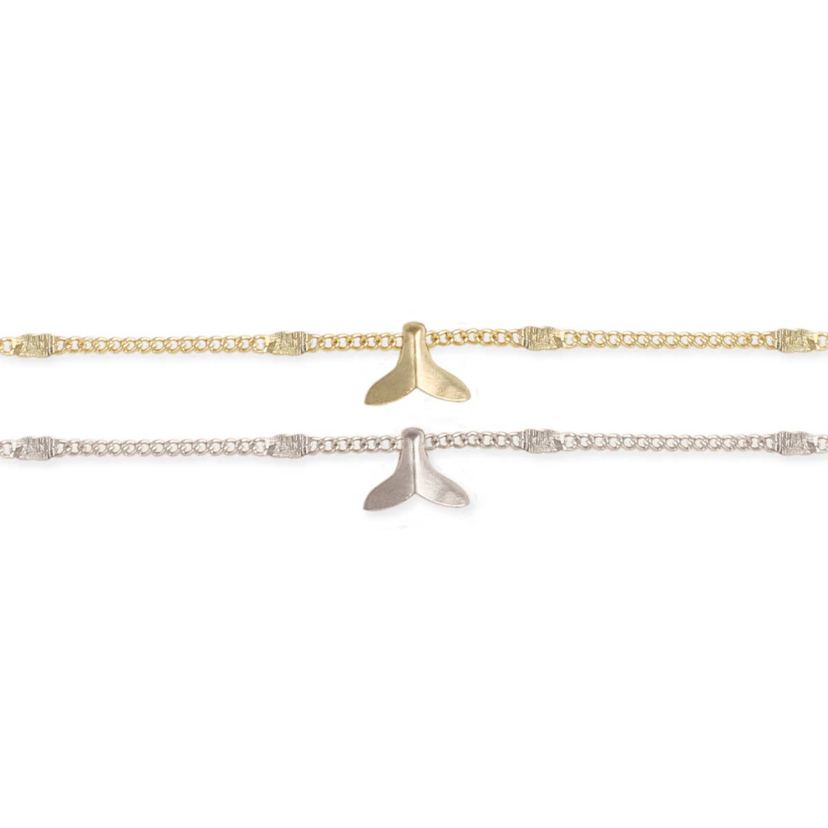 Whale Tail Charm Anklet