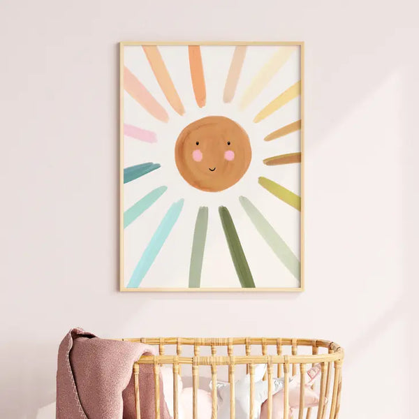 Colorful Sun Art Print