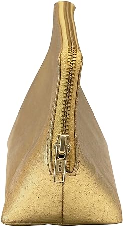 Gold Recycled Leather Pouch