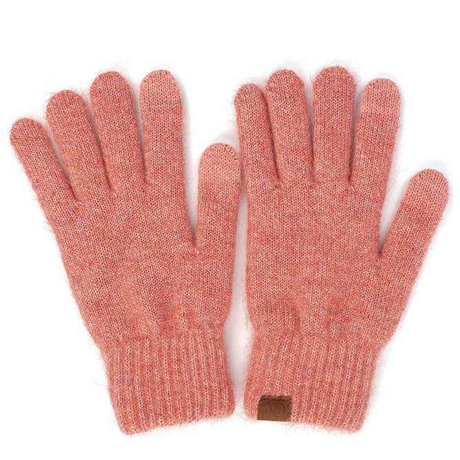 Knit Winter Gloves in Holly Berry