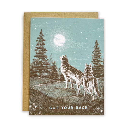 Got Your Back Wolf Pack Greeting Card