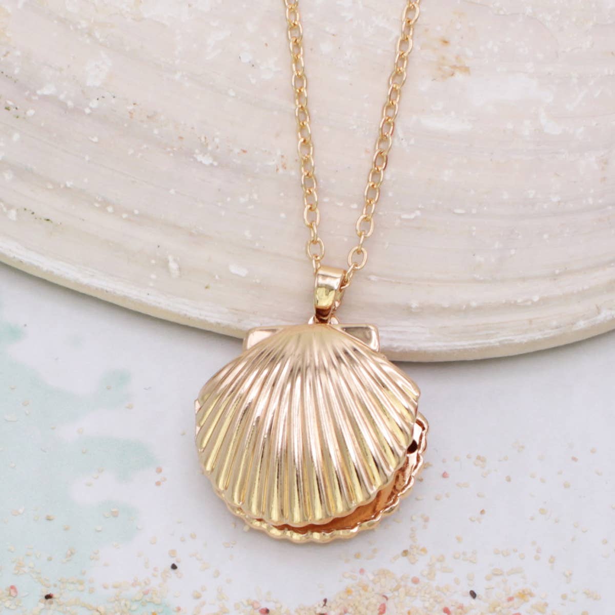 Shell Locket Necklace