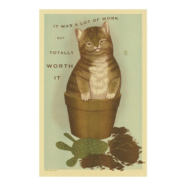 11x17 Cat Print - Worth It