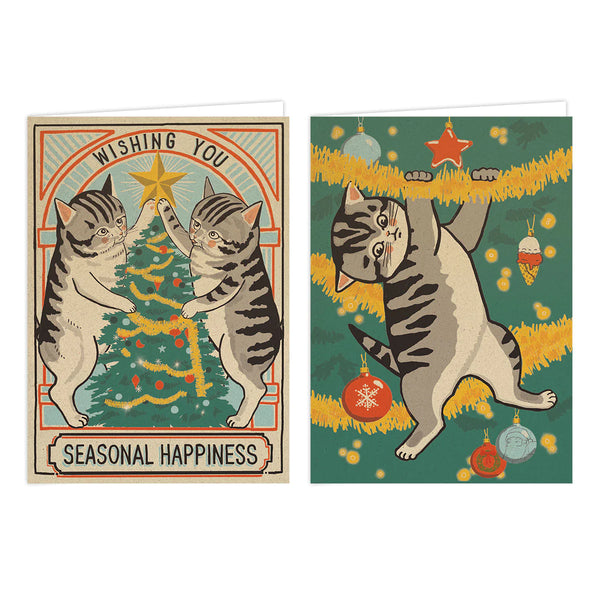 Vintage Cats Holiday Card - Set of 8