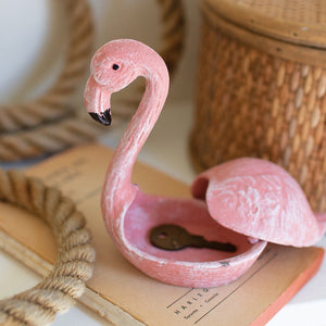 Cast Iron Flamingo Hide-A-Key Box