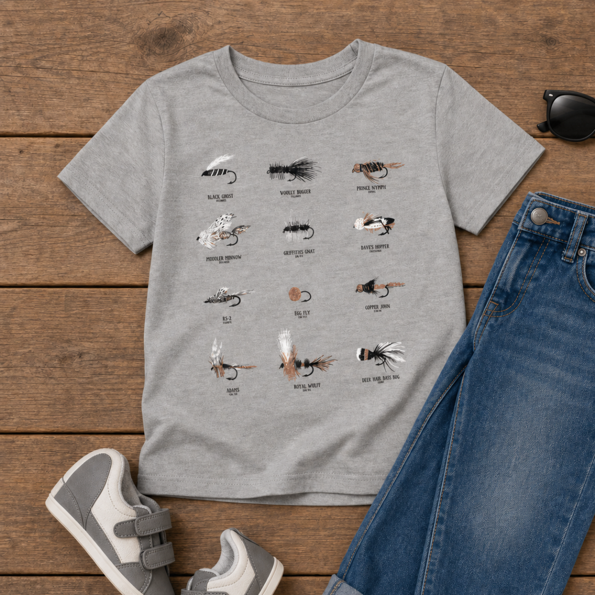 Fly Fishing Lures Kids Tee