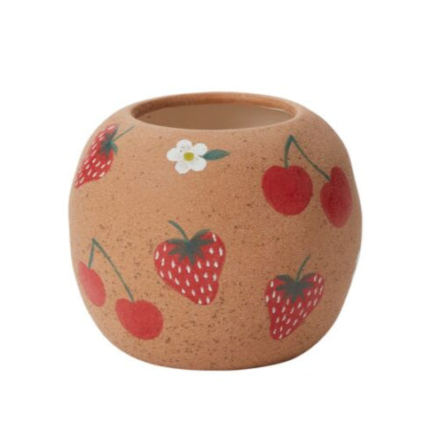 Round Cherry Vase