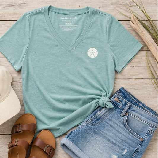 Sand Dollar V-Neck Tee