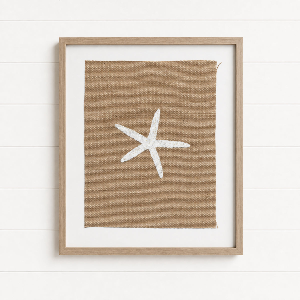Sea Star 8x10 Burlap Art Print