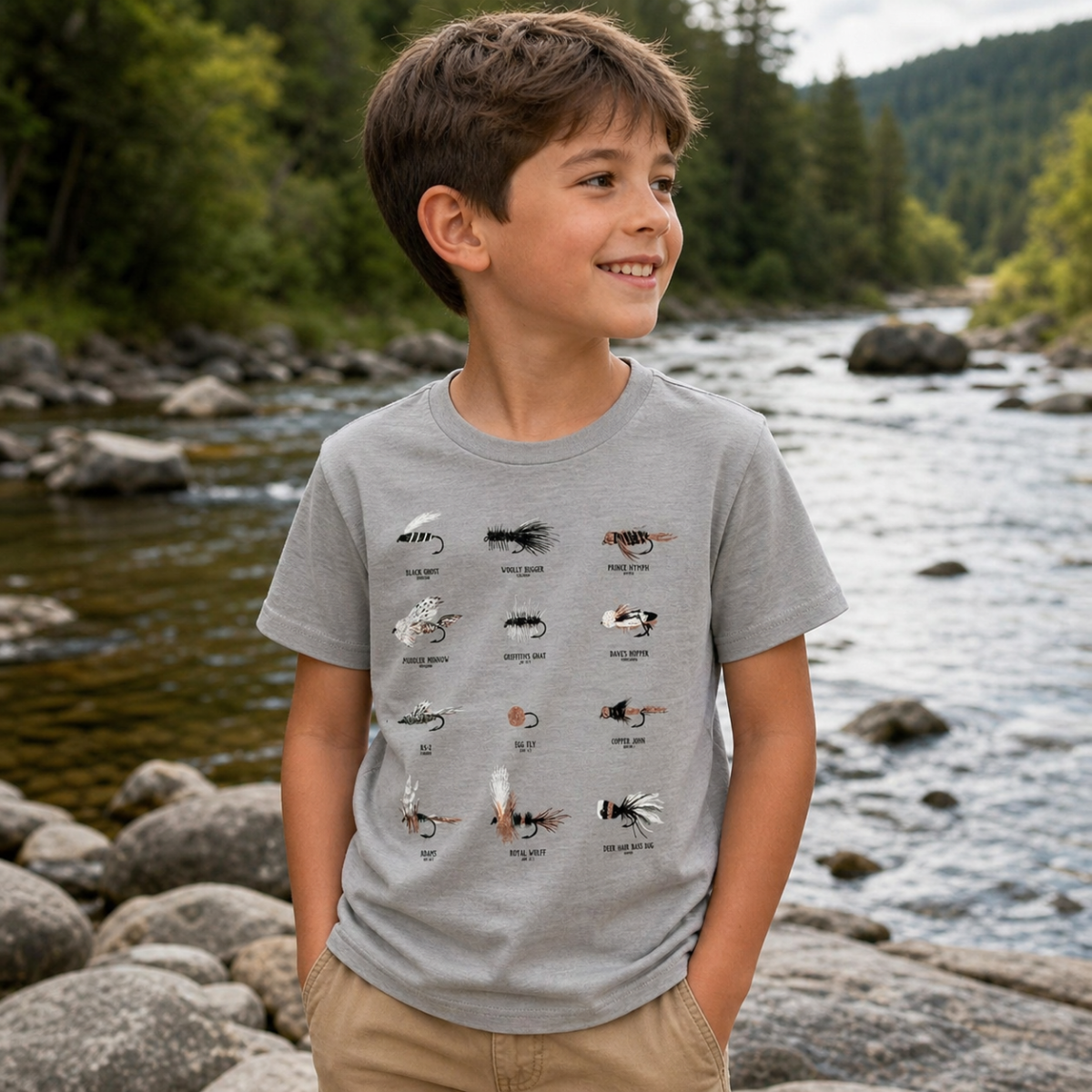 Fly Fishing Lures Kids Tee