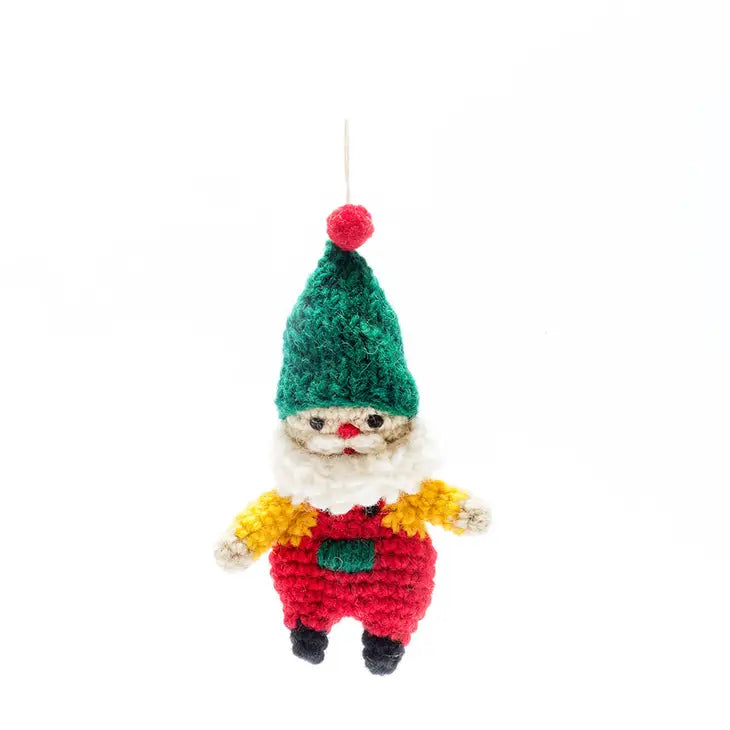 Knitted Elf Ornament