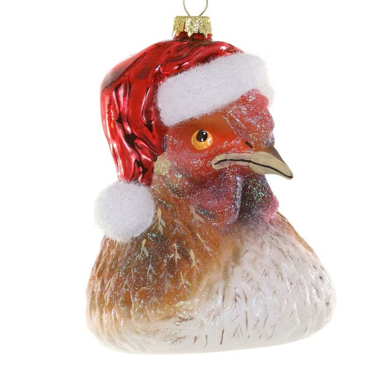 Chicken Claus Ornament