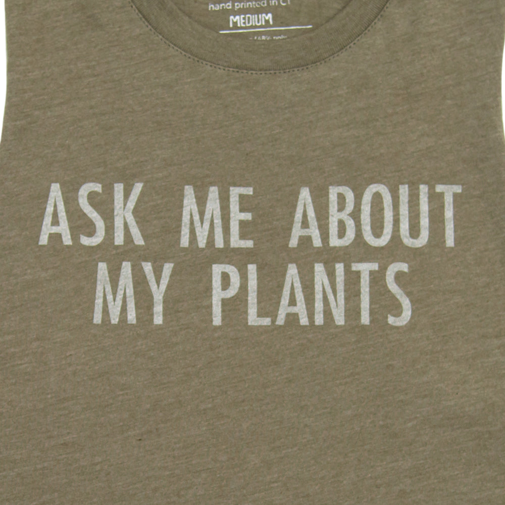 Ask Me About My Plants Crop Racerback