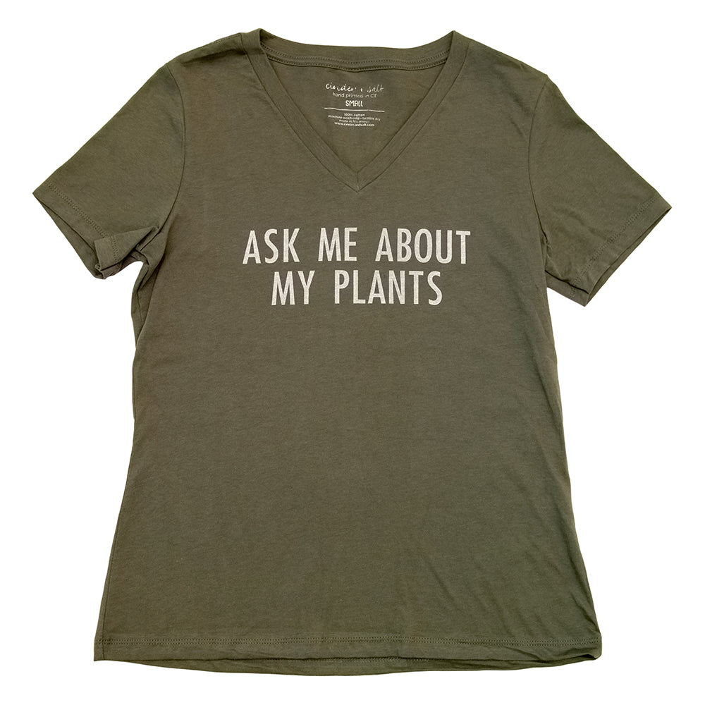 Ask Plants Women's V-Neck Tee