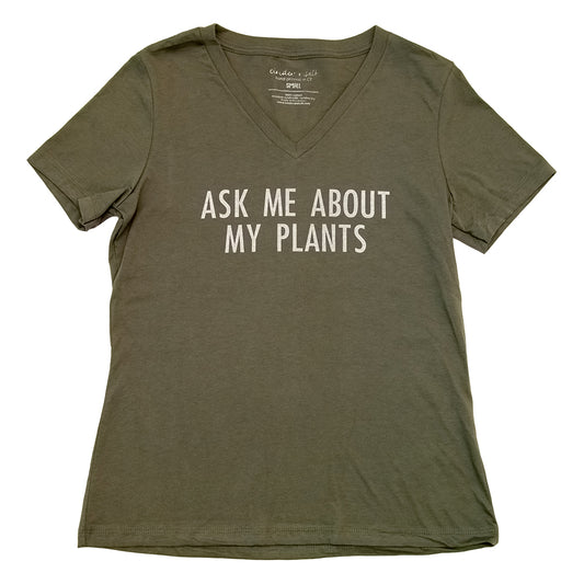 Ask Plants Women's V-Neck Tee