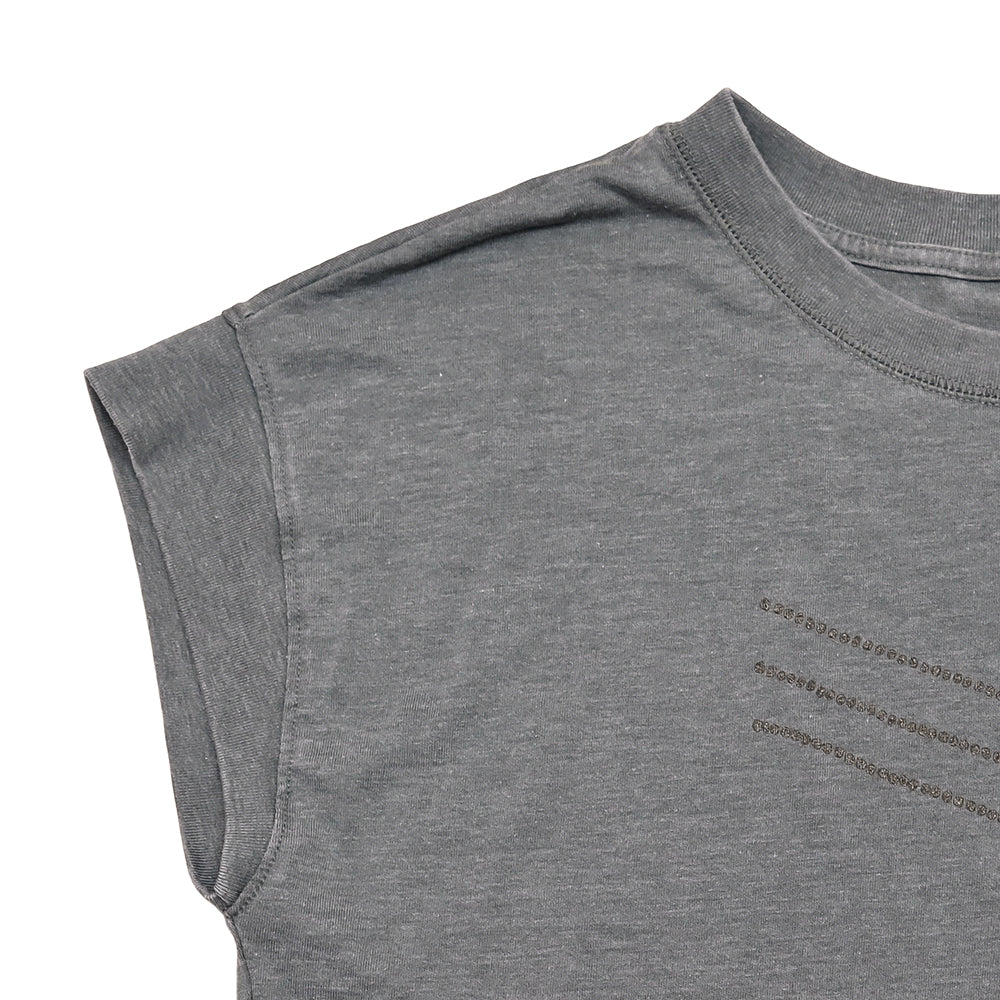 Beaded Chevron Drop Shoulder Tee