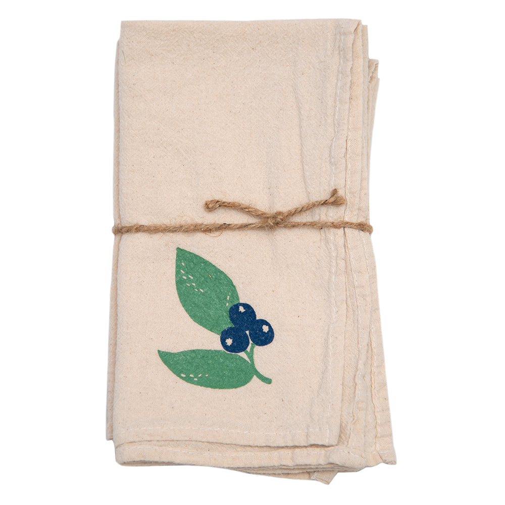 Blueberries Cloth Napkins - Set of 4