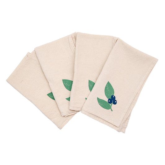 Blueberries Cloth Napkins - Set of 4