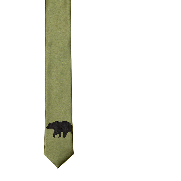 Brown Bear Skinny Tie