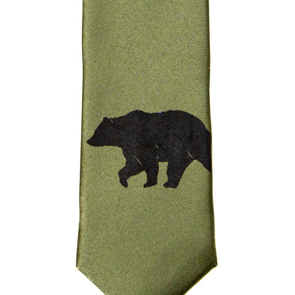 Brown Bear Skinny Tie
