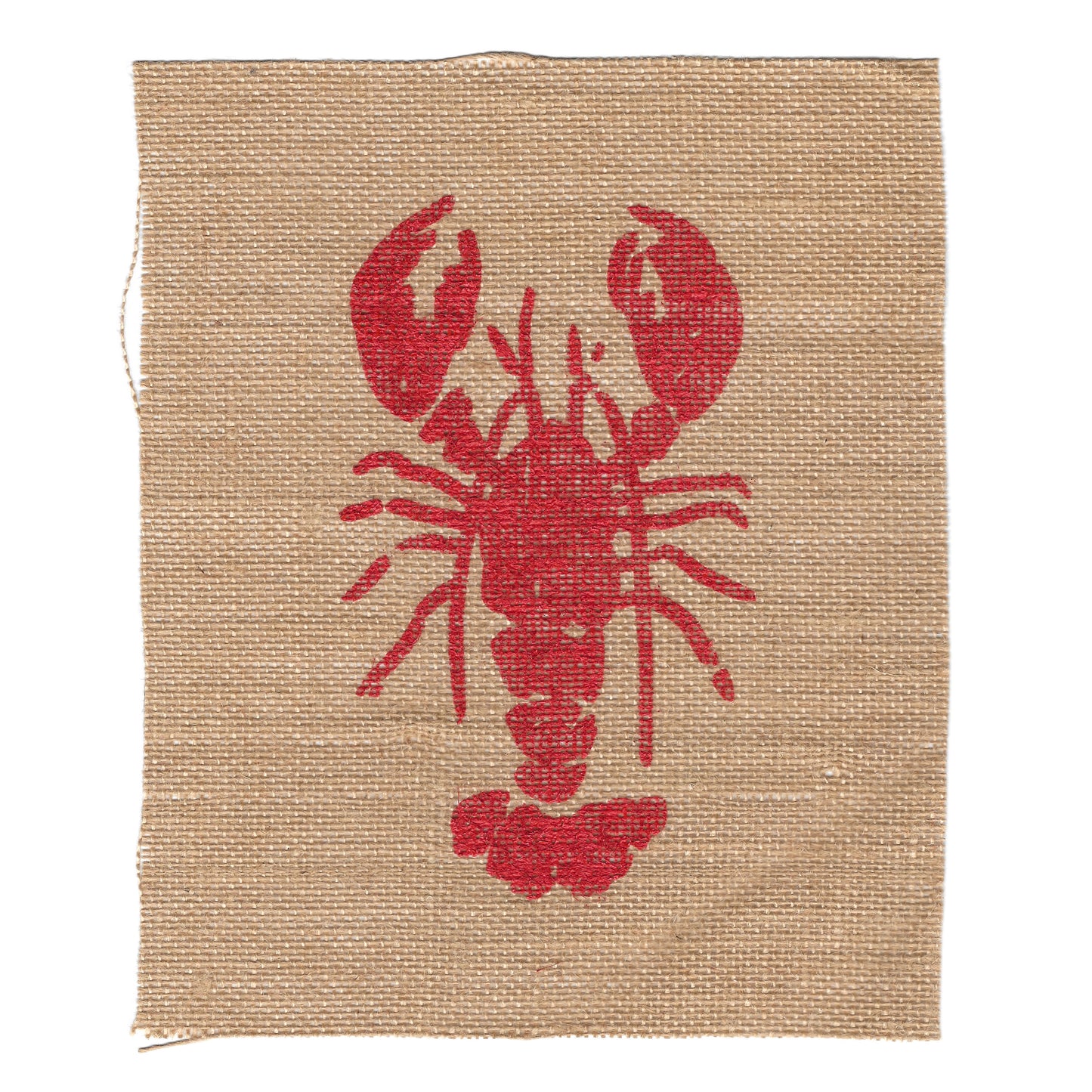 Lobster 8x10 Burlap Art Print