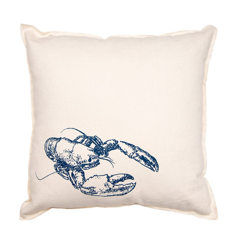 Lobster Canvas Pillow - Blue
