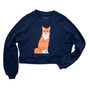 Red Fox Crop Sweatshirt
